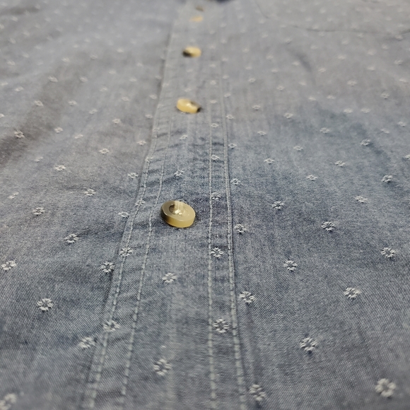 Forever 21 Men Classic Fit Petite Floral Grid Dot Button Up Shirt XL Mens - Picture 11 of 13